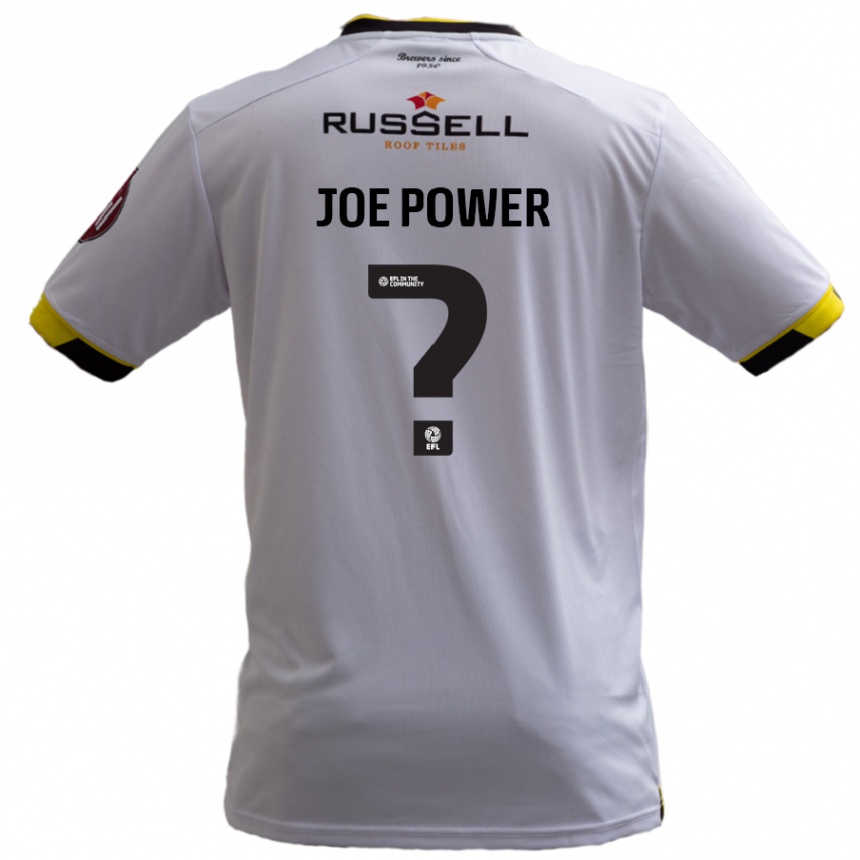 キッズフットボールJohn Joe Power#0白アウェイシャツ2024/25ジャージーユニフォーム