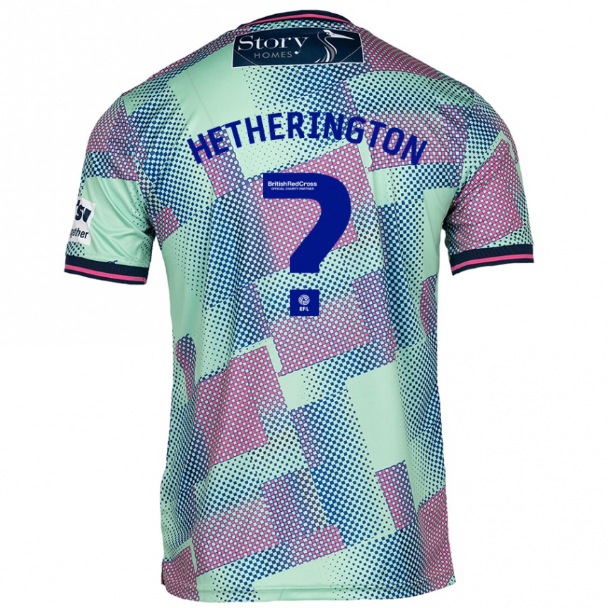 キッズフットボールSam Hetherington#0緑アウェイシャツ2024/25ジャージーユニフォーム