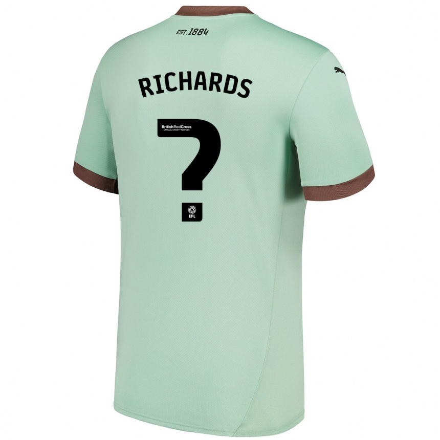 キッズフットボールJerome Richards#0淡い緑アウェイシャツ2024/25ジャージーユニフォーム