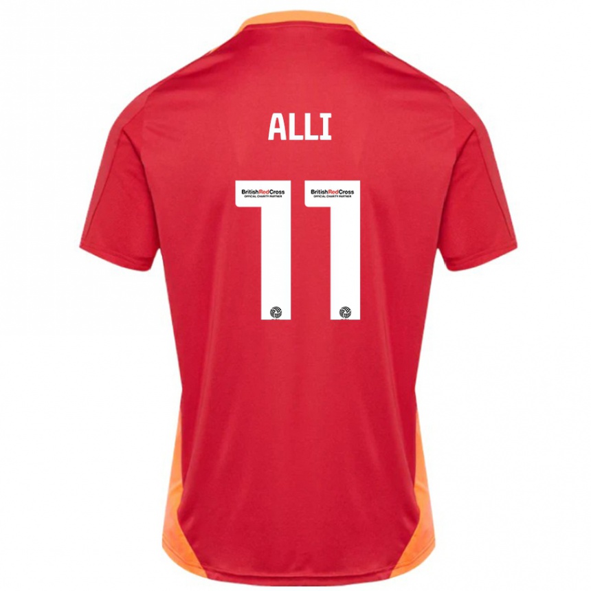 キッズフットボールMillenic Alli#11ブルーオフホワイトアウェイシャツ2024/25ジャージーユニフォーム