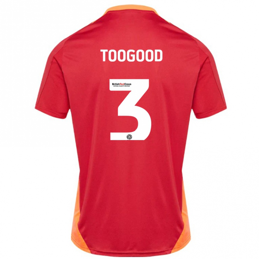 キッズフットボールEmily Toogood#3ブルーオフホワイトアウェイシャツ2024/25ジャージーユニフォーム