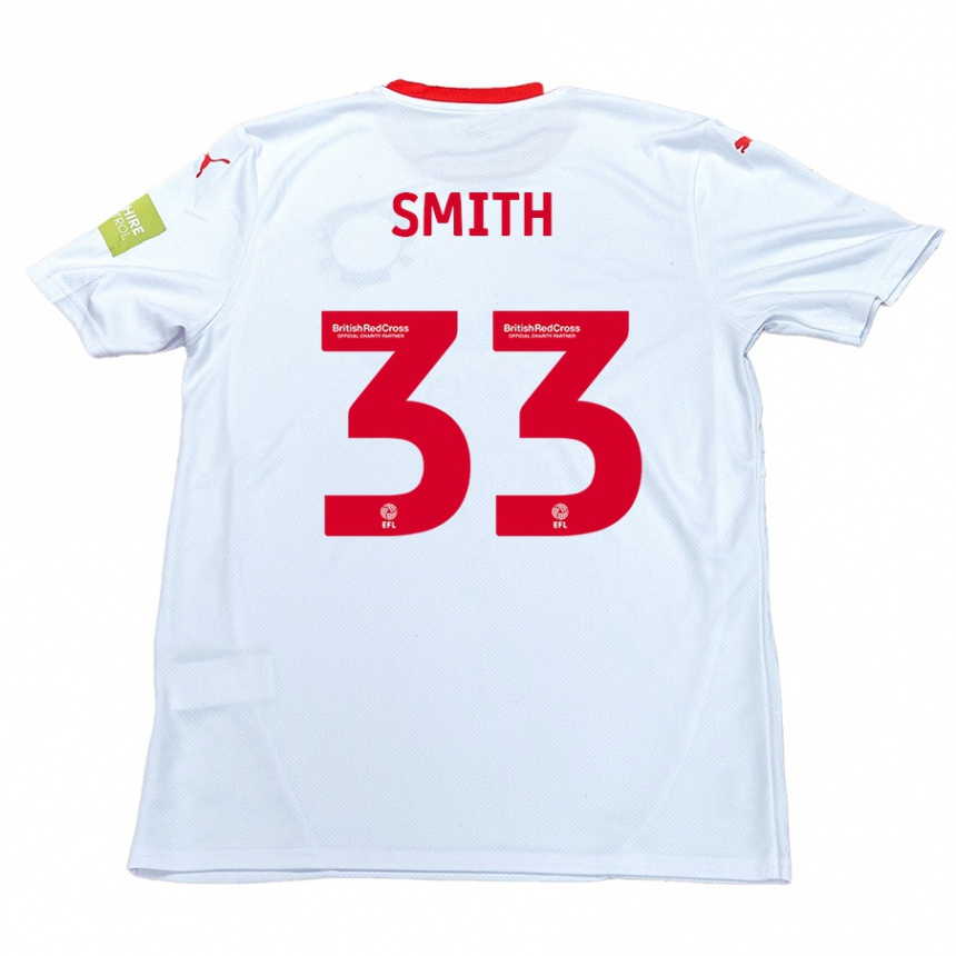 キッズフットボールPele Smith#33白アウェイシャツ2024/25ジャージーユニフォーム