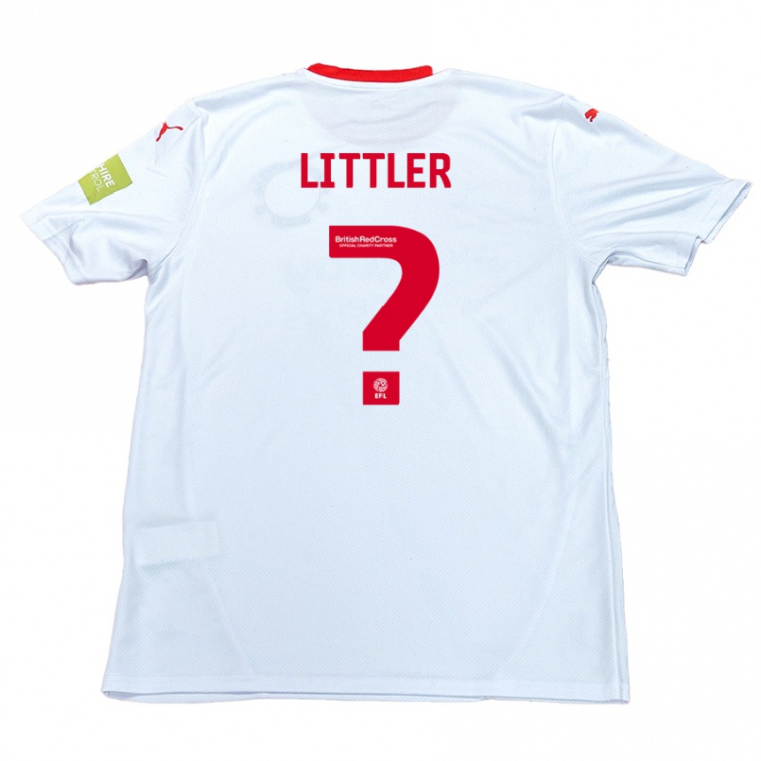 キッズフットボールZack Littler#0白アウェイシャツ2024/25ジャージーユニフォーム