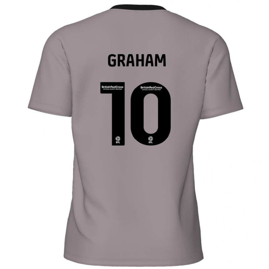 キッズフットボールJordan Graham#10グレーアウェイシャツ2024/25ジャージーユニフォーム