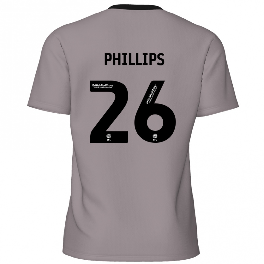 キッズフットボールNoah Phillips#26グレーアウェイシャツ2024/25ジャージーユニフォーム