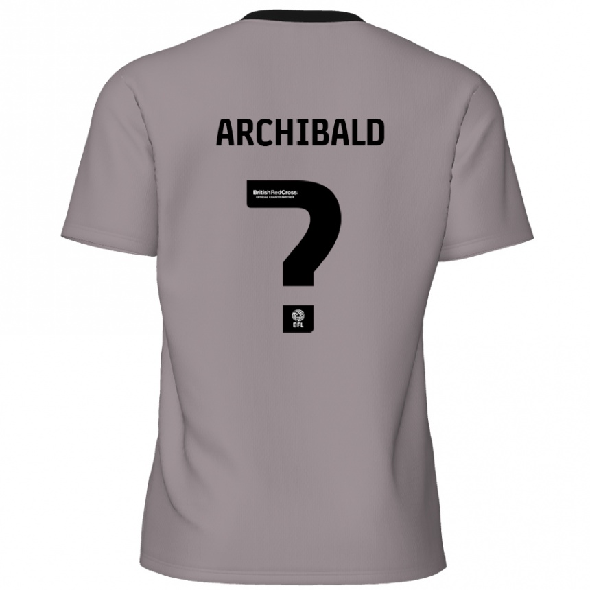 キッズフットボールAaron Archibald#0グレーアウェイシャツ2024/25ジャージーユニフォーム