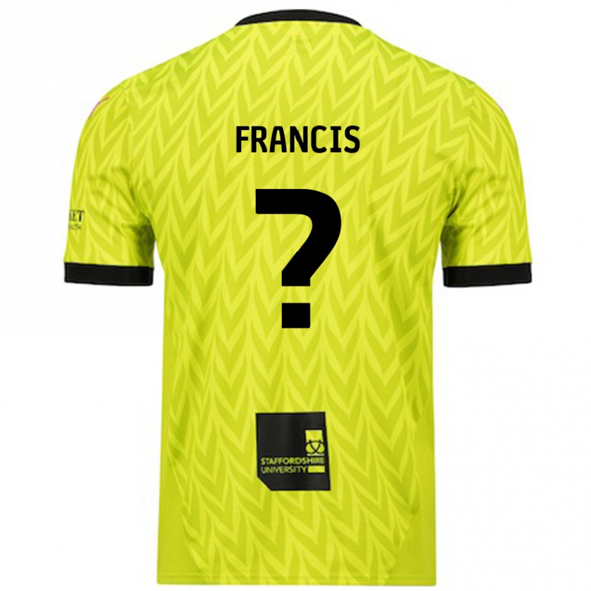 キッズフットボールLouis Francis#0蛍光グリーンアウェイシャツ2024/25ジャージーユニフォーム