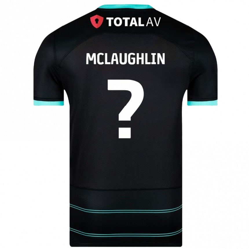 キッズフットボールErin Mclaughlin#0黒アウェイシャツ2024/25ジャージーユニフォーム