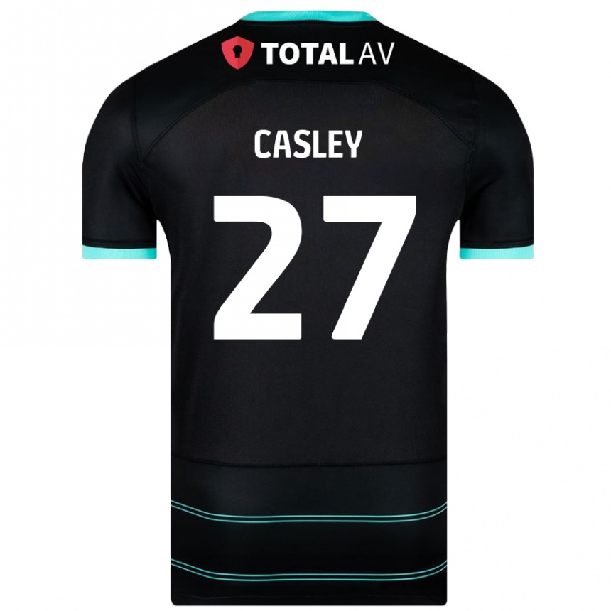 キッズフットボールRiva Casley#27黒アウェイシャツ2024/25ジャージーユニフォーム