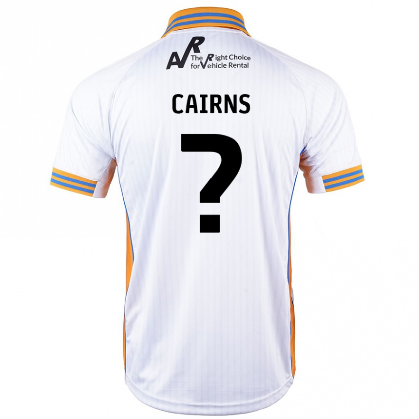 キッズフットボールKarsten Cairns#0白アウェイシャツ2024/25ジャージーユニフォーム