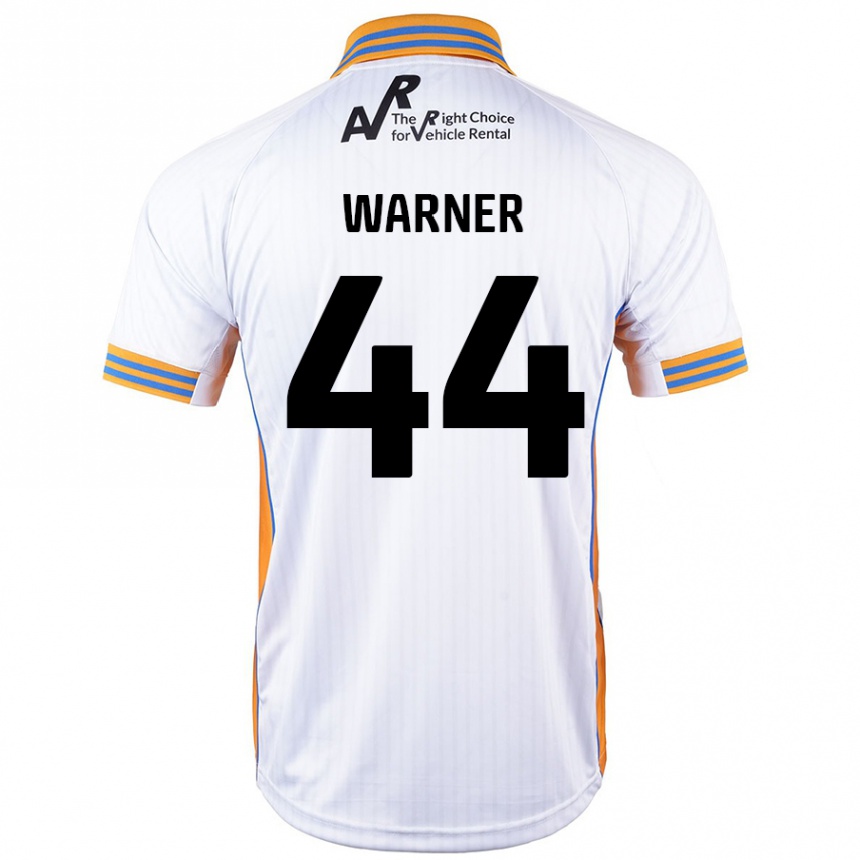 キッズフットボールJames Warner#44白アウェイシャツ2024/25ジャージーユニフォーム