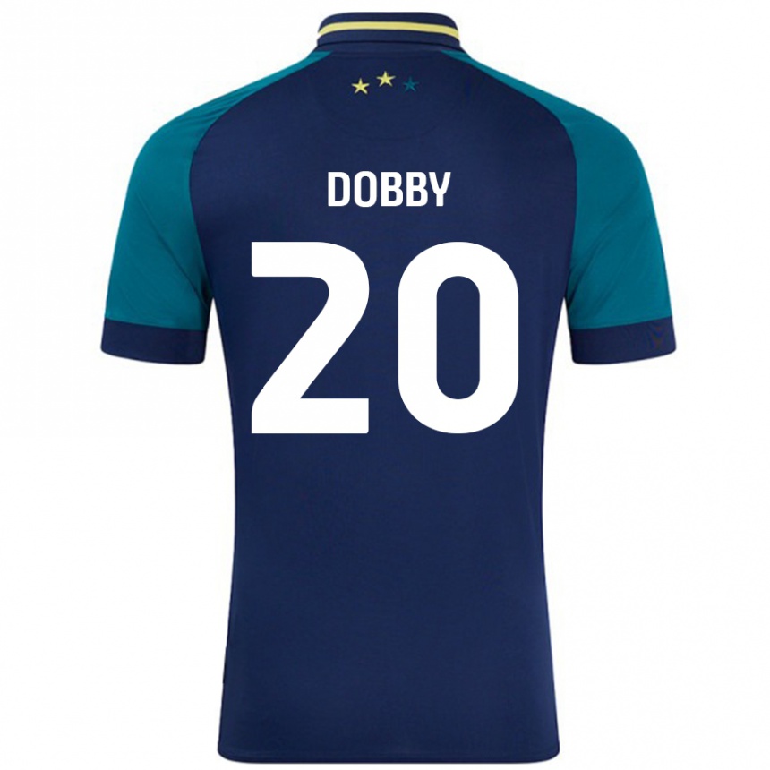 キッズフットボールSarah Dobby#20ネイビー ダークグリーンアウェイシャツ2024/25ジャージーユニフォーム