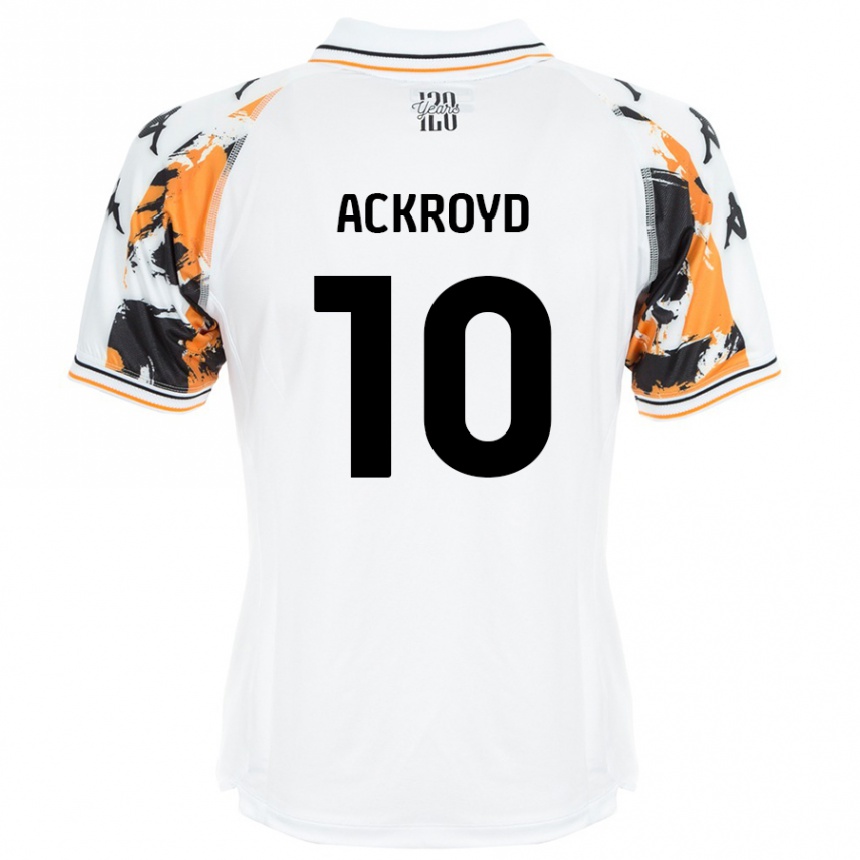 キッズフットボールRachael Ackroyd#10白アウェイシャツ2024/25ジャージーユニフォーム