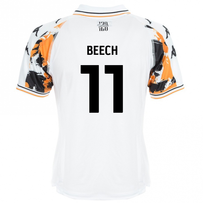 キッズフットボールRebecca Beech#11白アウェイシャツ2024/25ジャージーユニフォーム