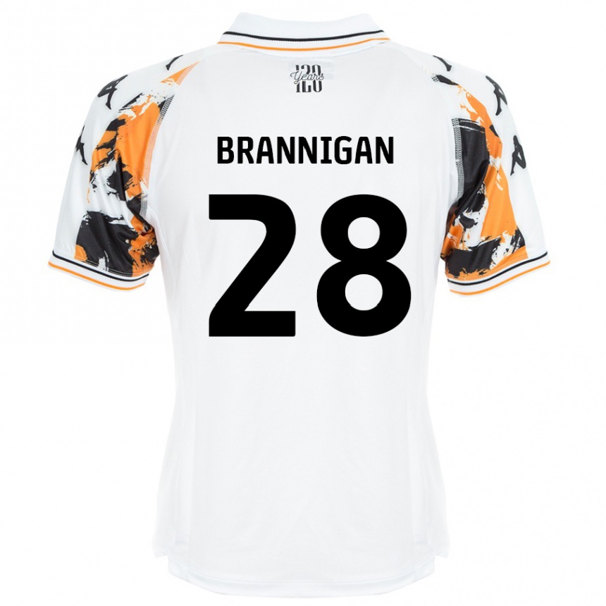 キッズフットボールAoife Brannigan#28白アウェイシャツ2024/25ジャージーユニフォーム