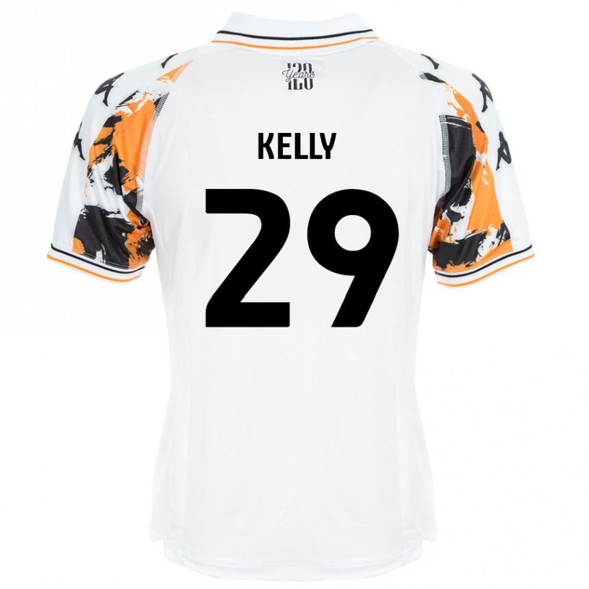 キッズフットボールAce Kelly#29白アウェイシャツ2024/25ジャージーユニフォーム