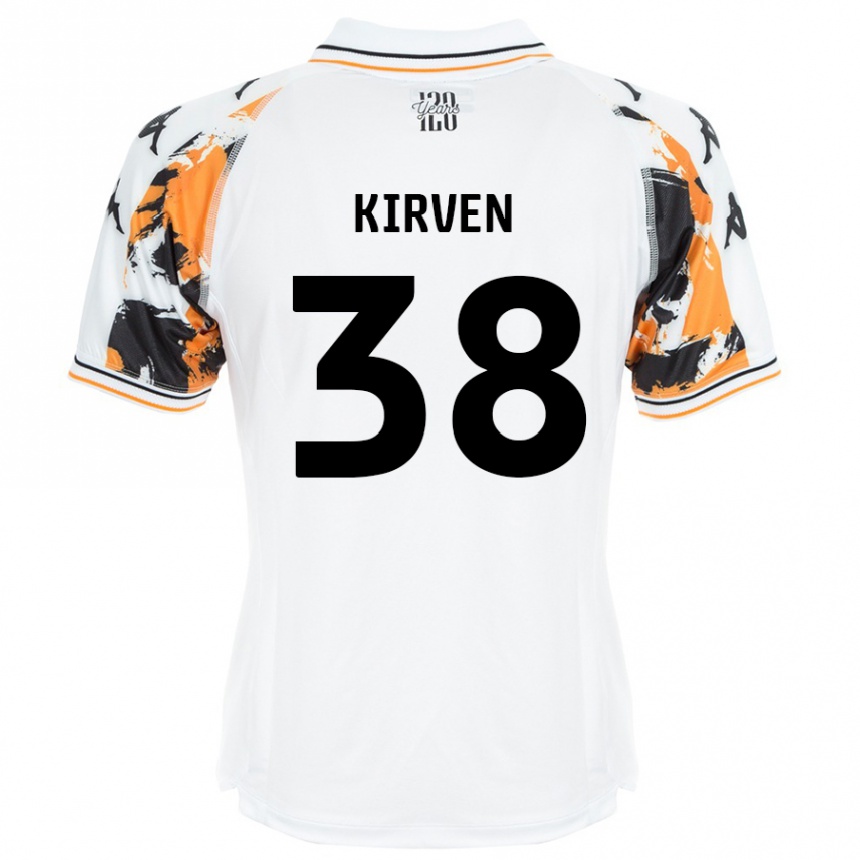 キッズフットボールTess Kirven#38白アウェイシャツ2024/25ジャージーユニフォーム