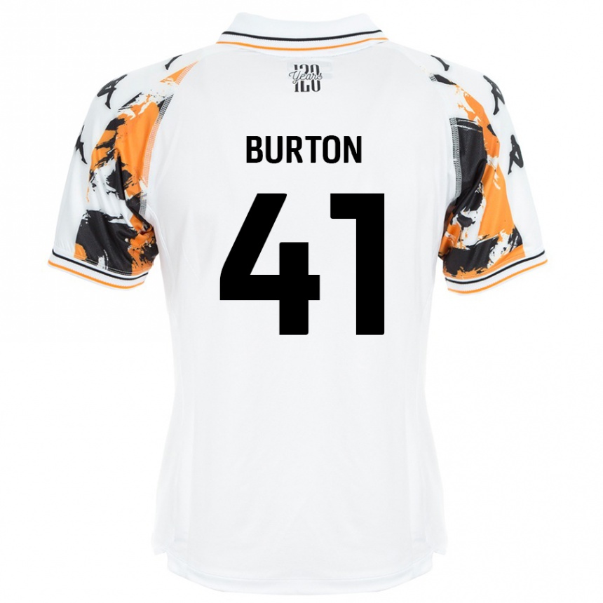 キッズフットボールJess Burton#41白アウェイシャツ2024/25ジャージーユニフォーム