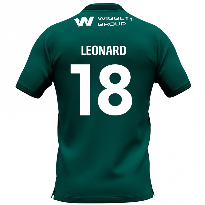 キッズフットボールRyan Leonard#18緑アウェイシャツ2024/25ジャージーユニフォーム