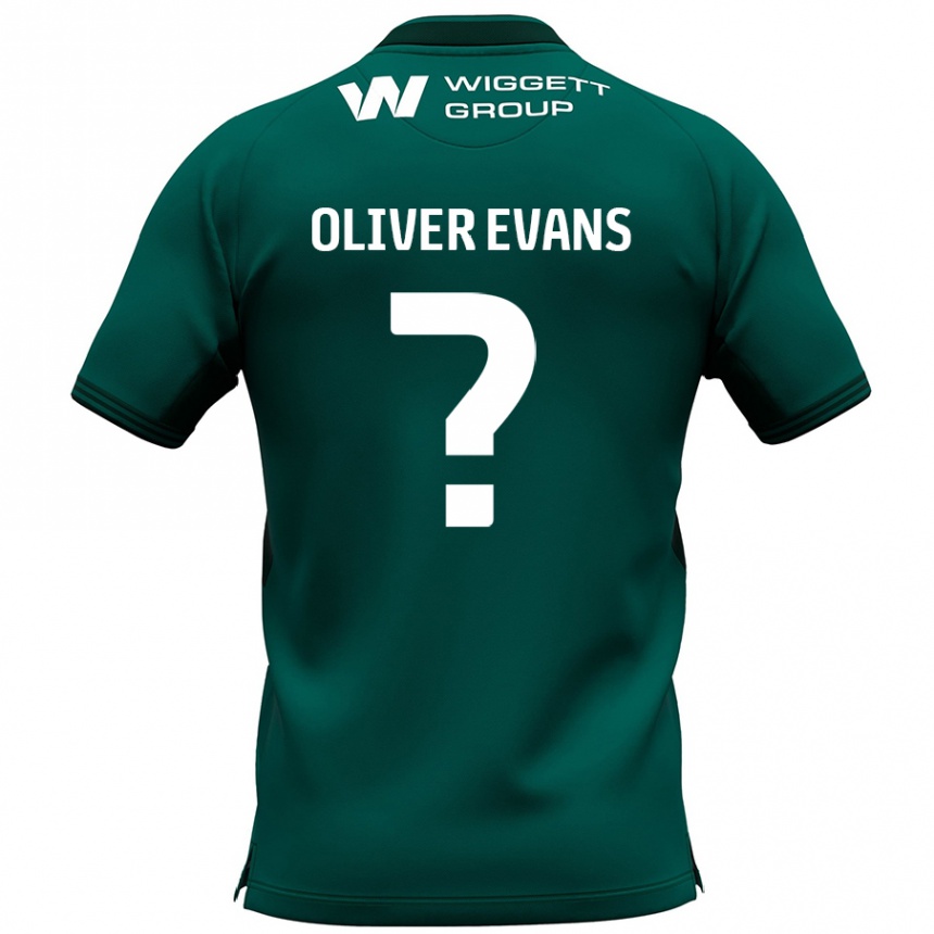 キッズフットボールOliver Evans#0緑アウェイシャツ2024/25ジャージーユニフォーム