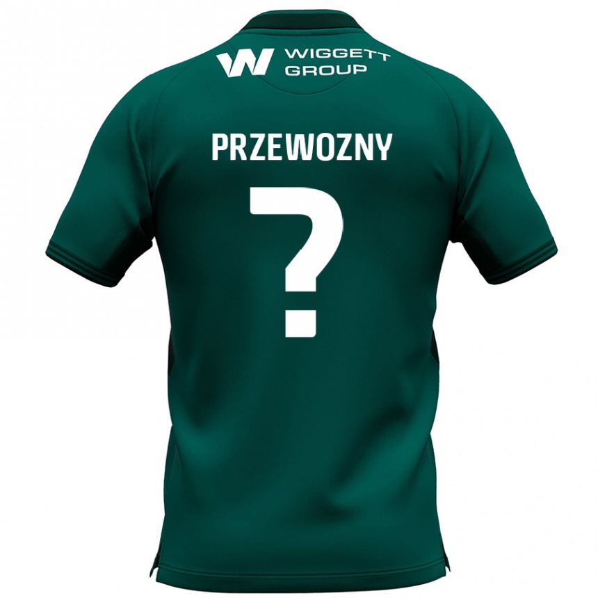 キッズフットボールJakub Przewozny#0緑アウェイシャツ2024/25ジャージーユニフォーム