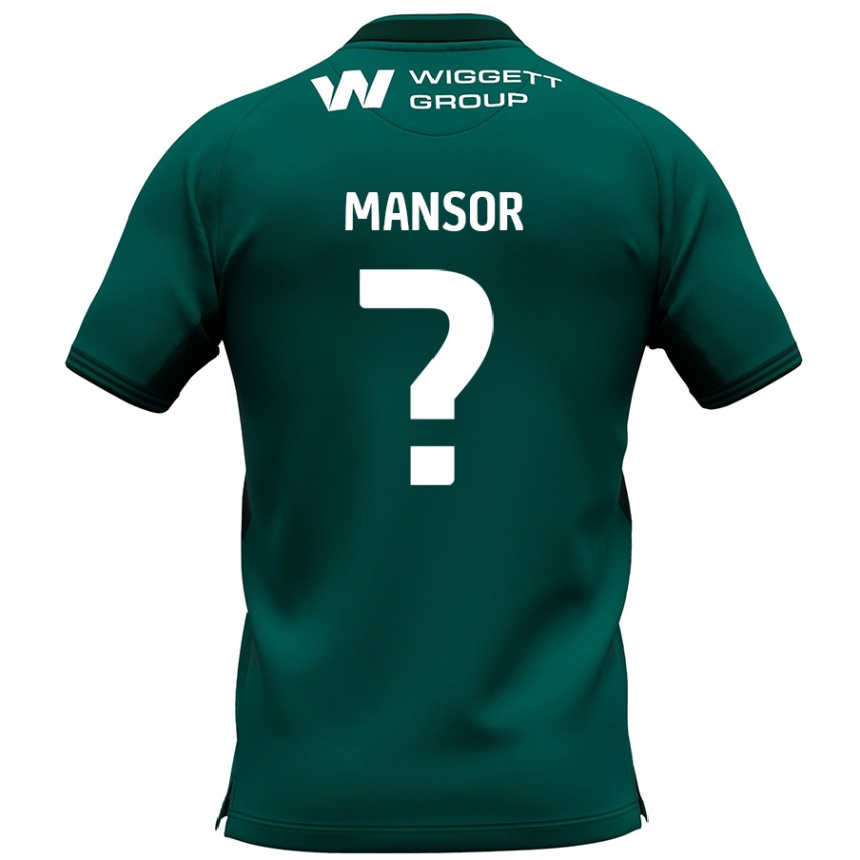 キッズフットボールElias Mansor#0緑アウェイシャツ2024/25ジャージーユニフォーム