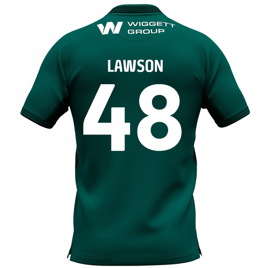 キッズフットボールSha'mar Lawson#48緑アウェイシャツ2024/25ジャージーユニフォーム