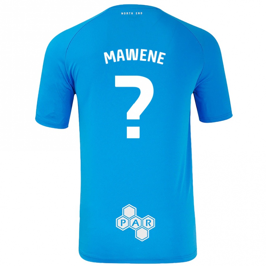 キッズフットボールTheo Mawene#0スカイブルーアウェイシャツ2024/25ジャージーユニフォーム