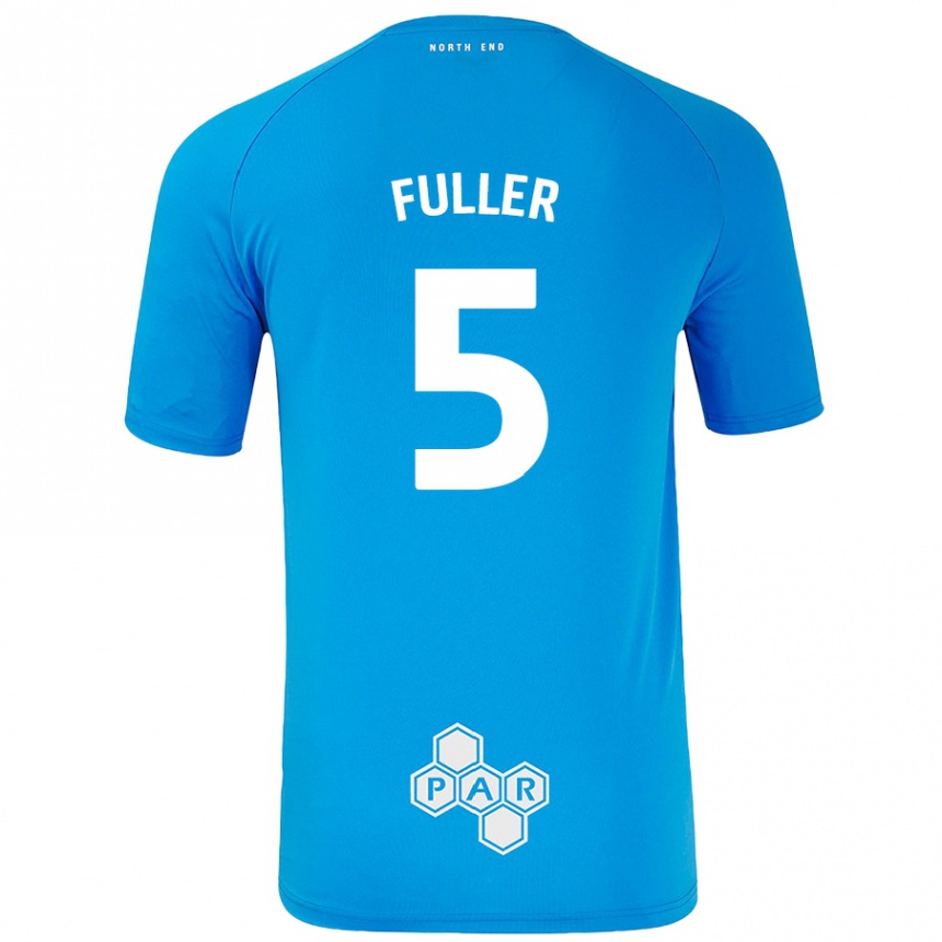 キッズフットボールOlivia Fuller#5スカイブルーアウェイシャツ2024/25ジャージーユニフォーム