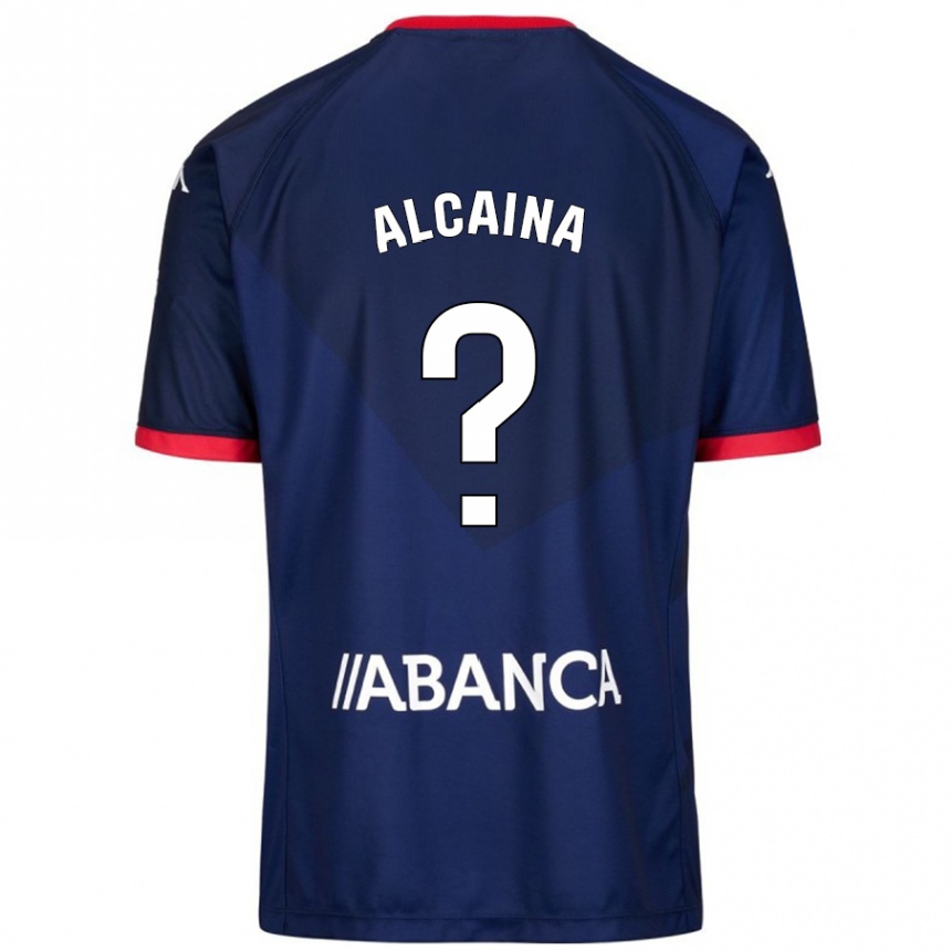 キッズフットボールRaúl Alcaina#0ネイビーブルーアウェイシャツ2024/25ジャージーユニフォーム