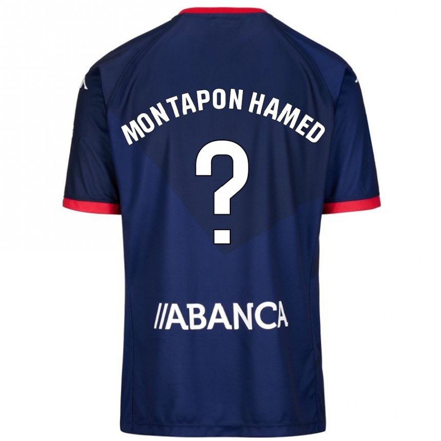 キッズフットボールFadil Montapon Hamed#0ネイビーブルーアウェイシャツ2024/25ジャージーユニフォーム