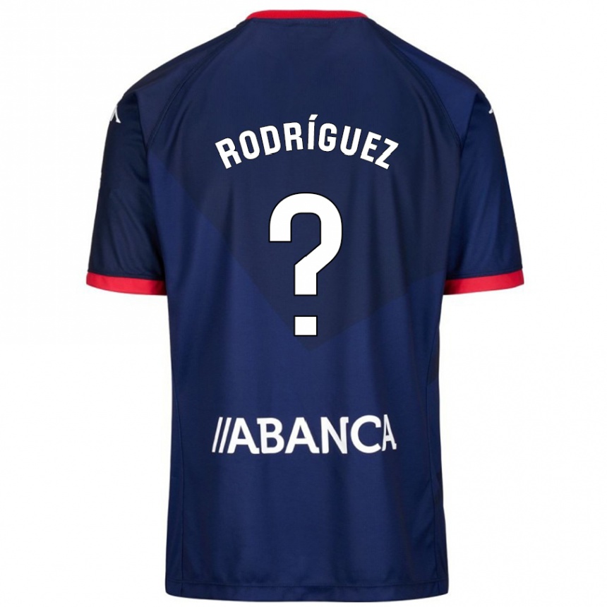 キッズフットボールCarlos Rodríguez#0ネイビーブルーアウェイシャツ2024/25ジャージーユニフォーム