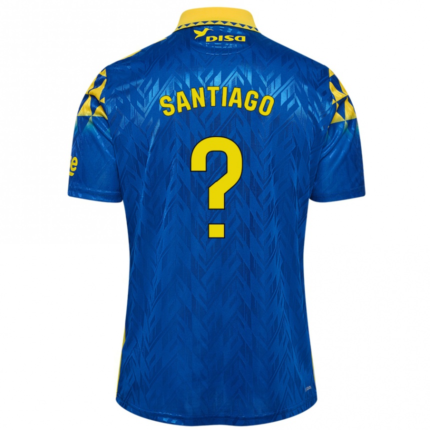 キッズフットボールEduardo Santiago#0青 黄アウェイシャツ2024/25ジャージーユニフォーム