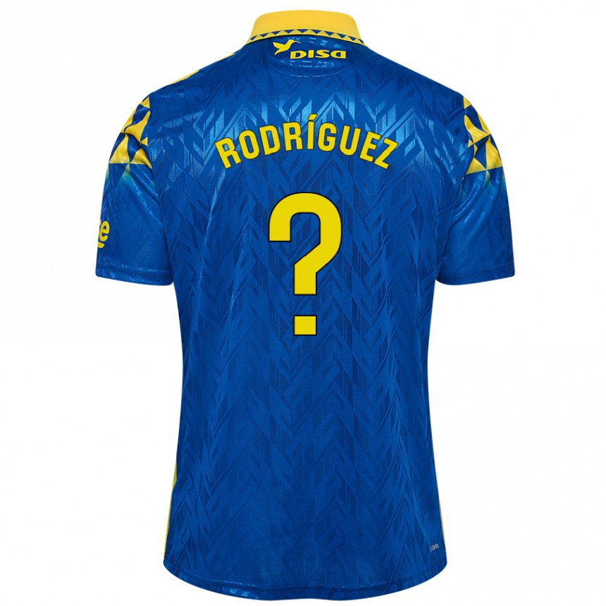 キッズフットボールDavid Rodríguez#0青 黄アウェイシャツ2024/25ジャージーユニフォーム