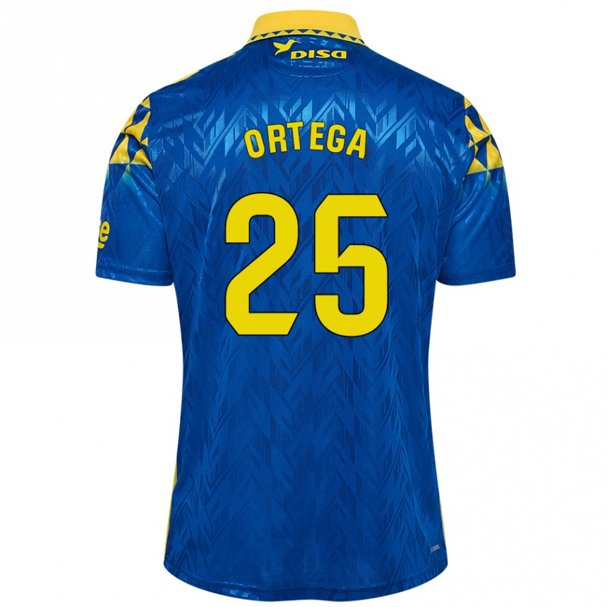 キッズフットボールEdián Ortega#25青 黄アウェイシャツ2024/25ジャージーユニフォーム