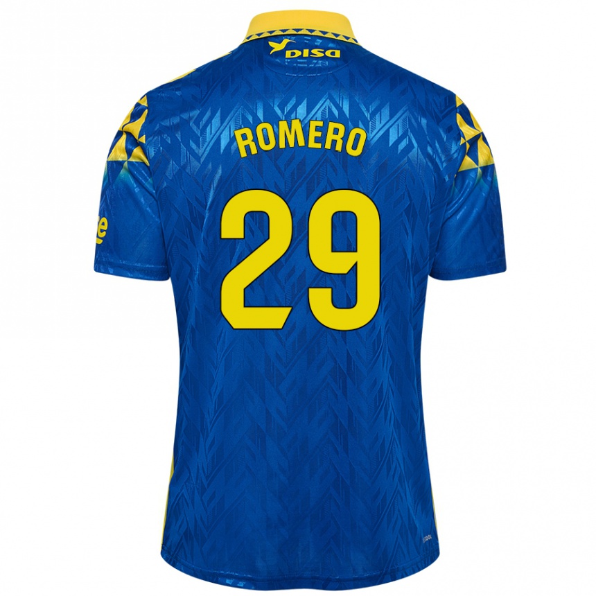 キッズフットボールElías Romero#29青 黄アウェイシャツ2024/25ジャージーユニフォーム