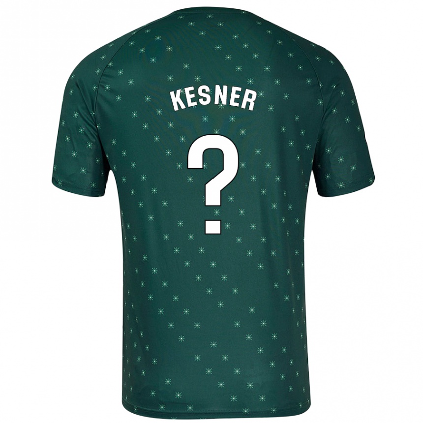 キッズフットボールLuken Kesner#0ダークグリーンアウェイシャツ2024/25ジャージーユニフォーム