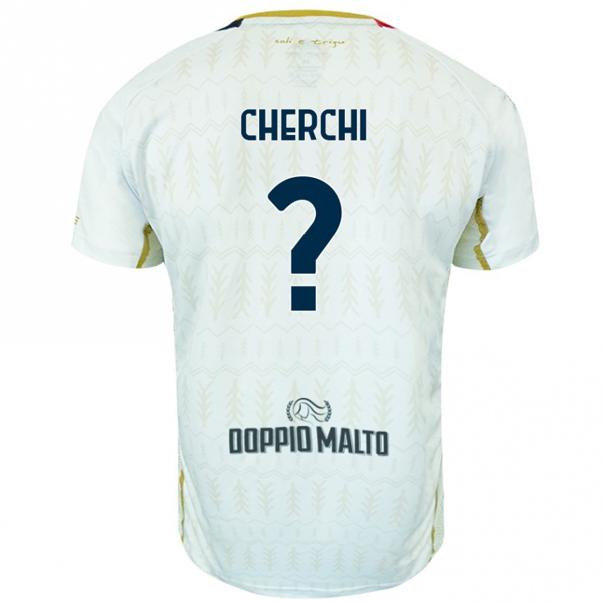 キッズフットボールFilippo Cherchi#0白アウェイシャツ2024/25ジャージーユニフォーム