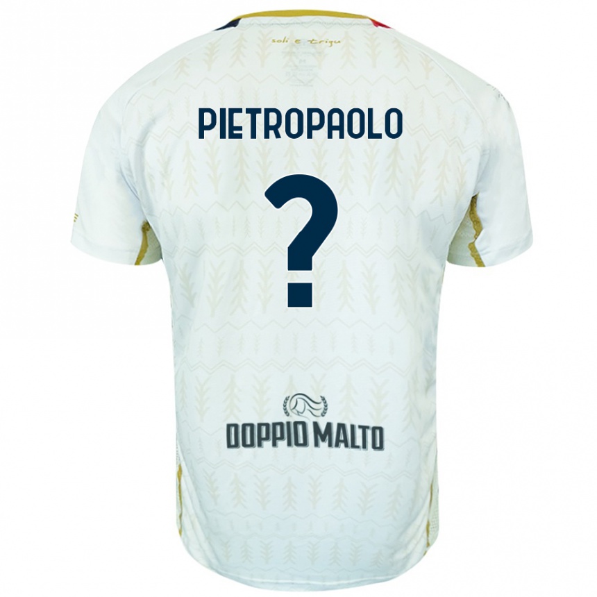 キッズフットボールMario Pietropaolo#0白アウェイシャツ2024/25ジャージーユニフォーム