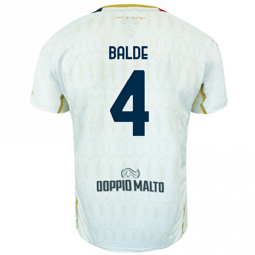 キッズフットボールMamadou Balde#4白アウェイシャツ2024/25ジャージーユニフォーム