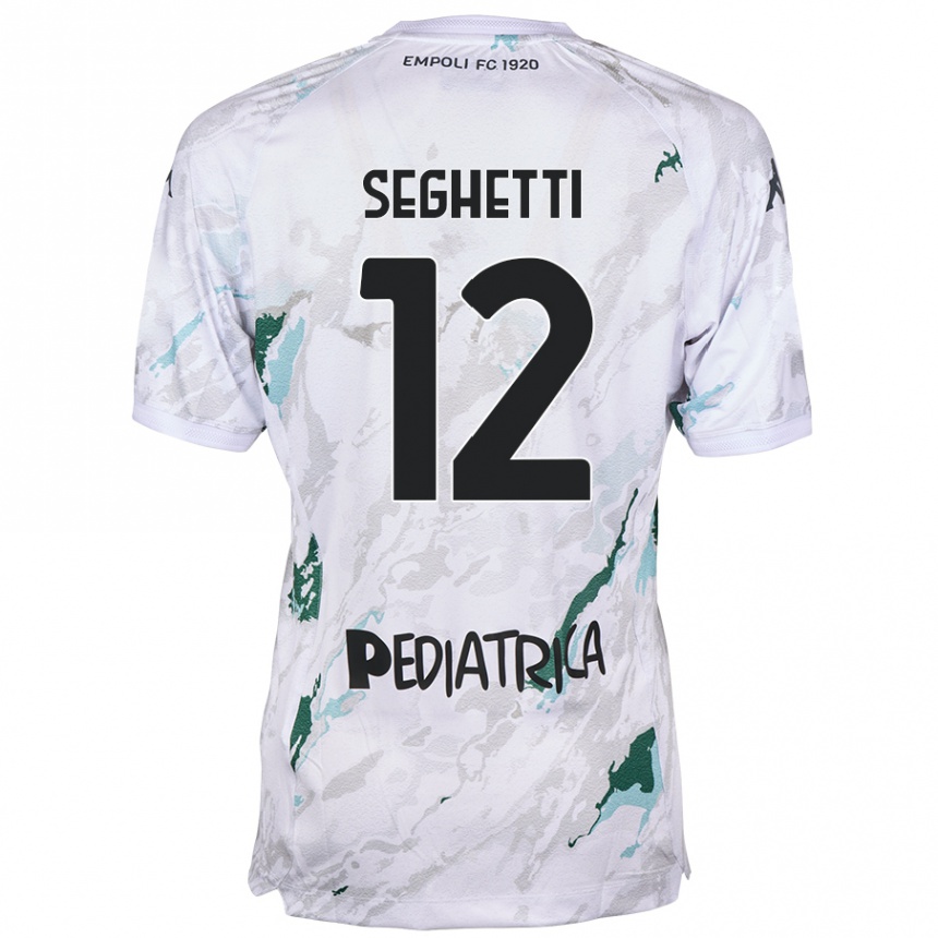 キッズフットボールJacopo Seghetti#12グレーアウェイシャツ2024/25ジャージーユニフォーム