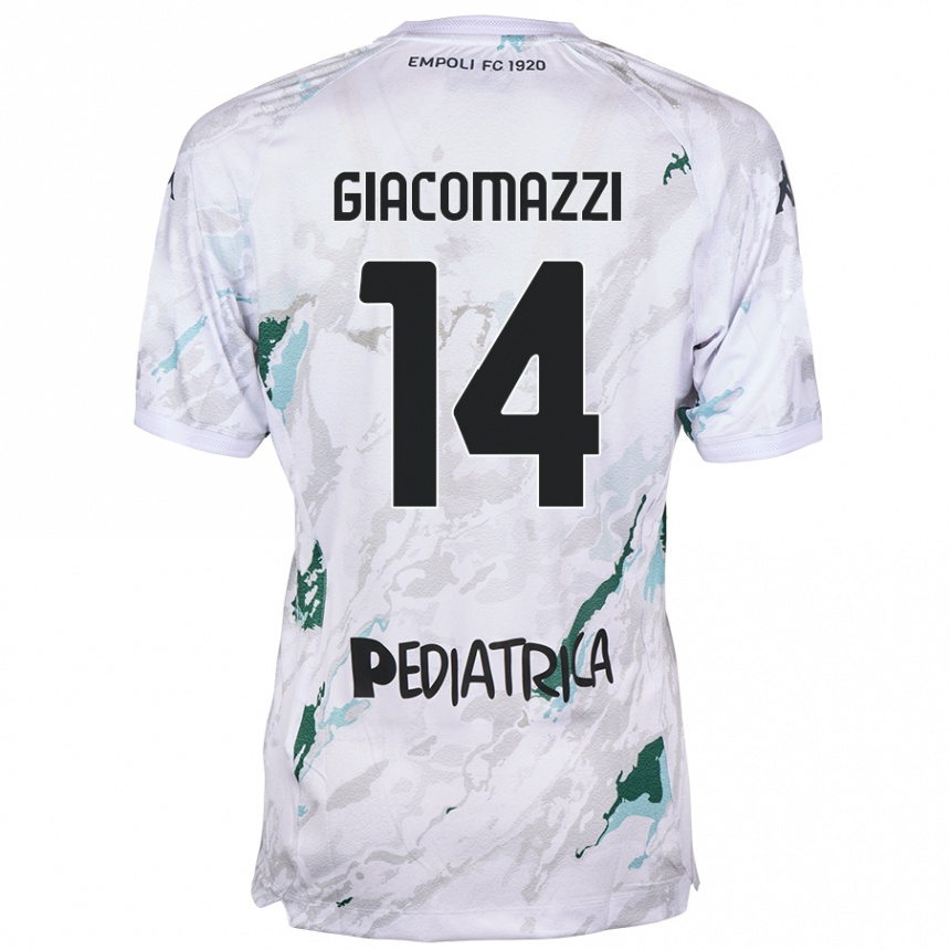 キッズフットボールSebastián Giacomazzi#14グレーアウェイシャツ2024/25ジャージーユニフォーム