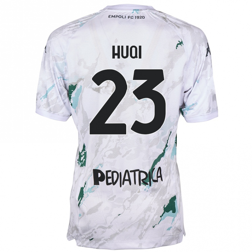 キッズフットボールMattia Huqi#23グレーアウェイシャツ2024/25ジャージーユニフォーム