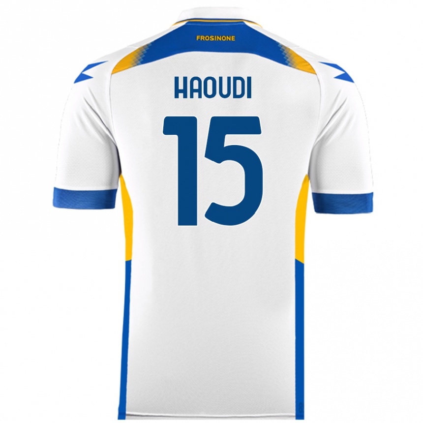 キッズフットボールHamza Haoudi#15白アウェイシャツ2024/25ジャージーユニフォーム