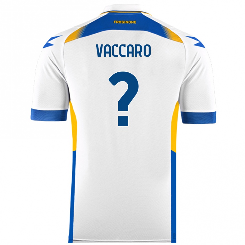 キッズフットボールCristian Vaccaro#0白アウェイシャツ2024/25ジャージーユニフォーム