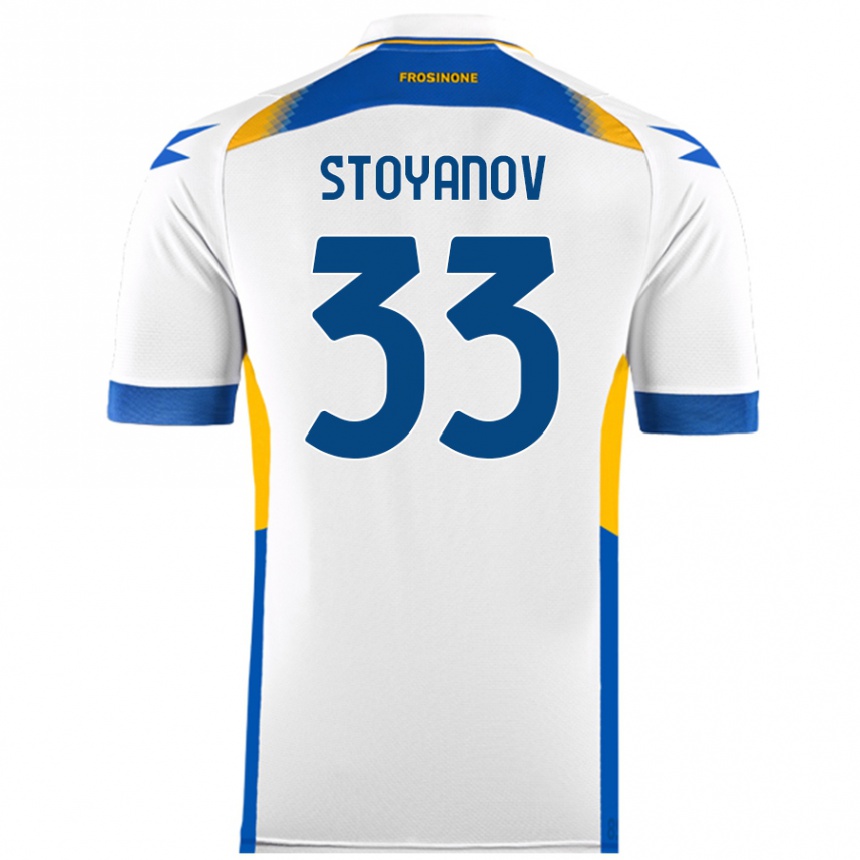 キッズフットボールSteliyan Stoyanov#33白アウェイシャツ2024/25ジャージーユニフォーム