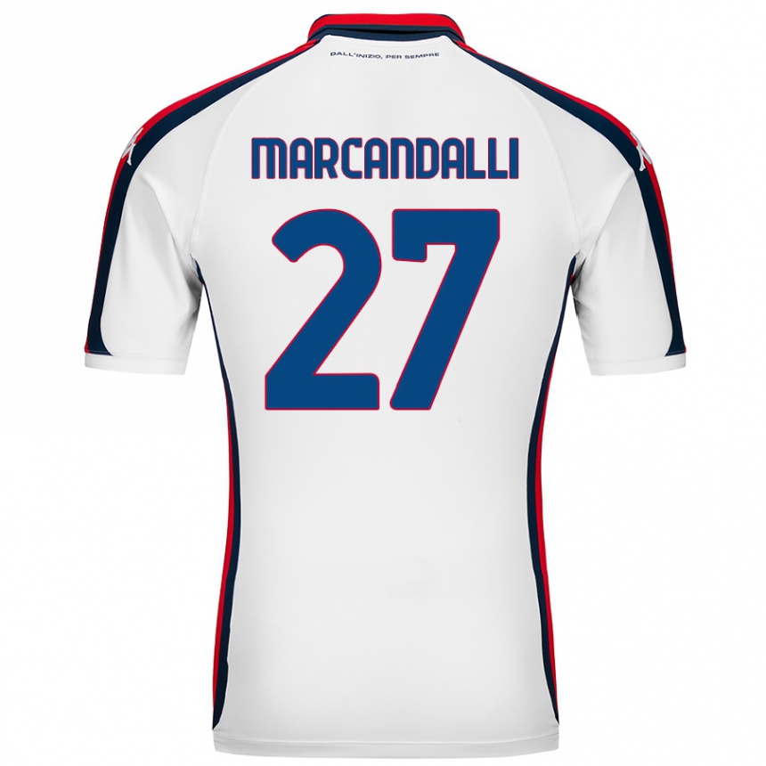 キッズフットボールAlessandro Marcandalli#27白アウェイシャツ2024/25ジャージーユニフォーム