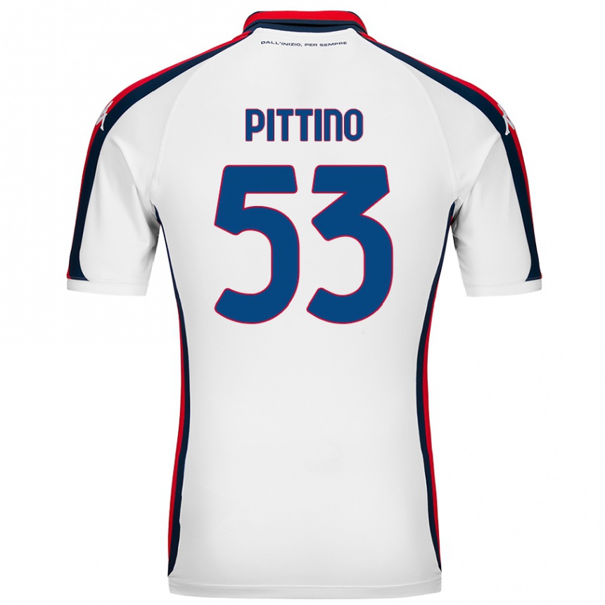 キッズフットボールTommaso Pittino#53白アウェイシャツ2024/25ジャージーユニフォーム