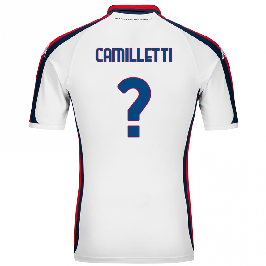 キッズフットボールGiovanni Camilletti#0白アウェイシャツ2024/25ジャージーユニフォーム