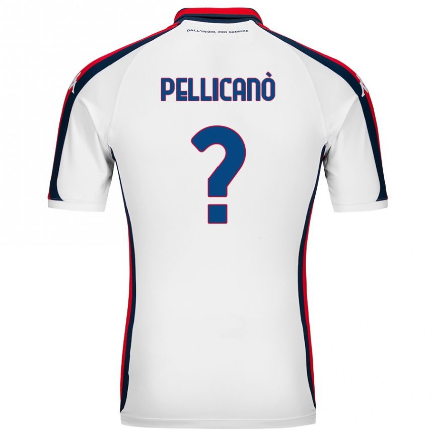 キッズフットボールAntonino Pellicanò#0白アウェイシャツ2024/25ジャージーユニフォーム